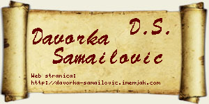 Davorka Samailović vizit kartica